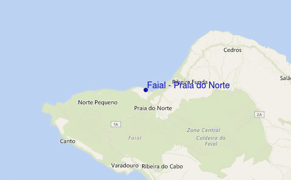 Faial - Praia do Norte location map