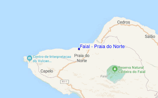 Faial - Praia do Norte location map