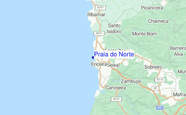 Praia do Norte location map