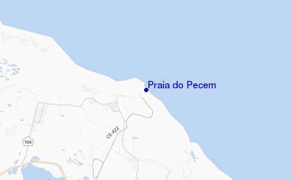 Praia do Pecem location map