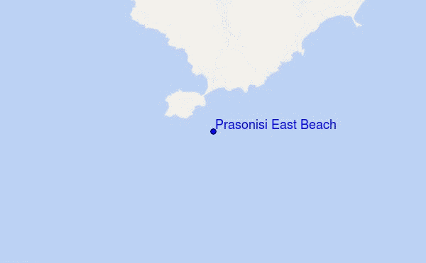 Prasonisi East Beach location map