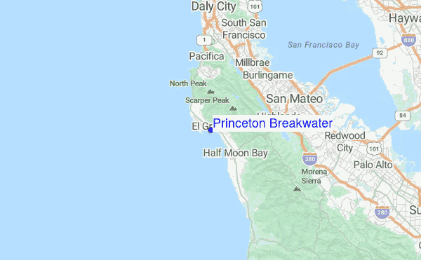 Princeton Breakwater Location Map
