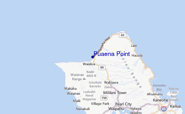 Puaena Point Location Map