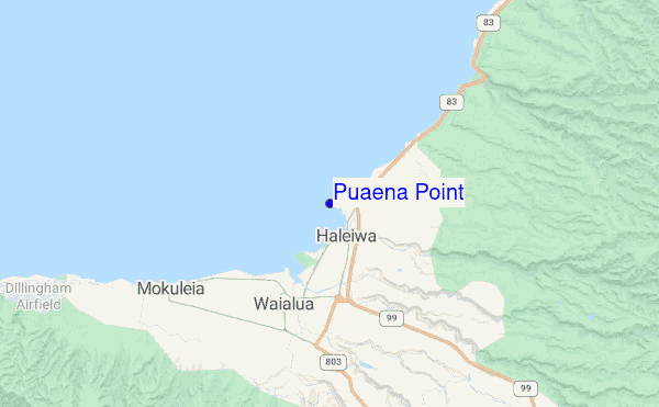 Puaena Point location map