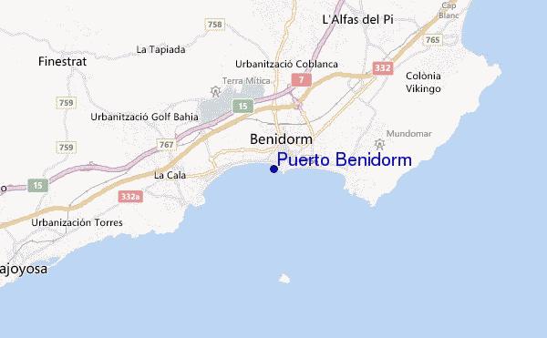 Puerto Benidorm location map