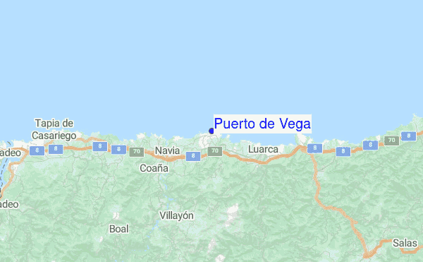 Puerto de Vega Location Map