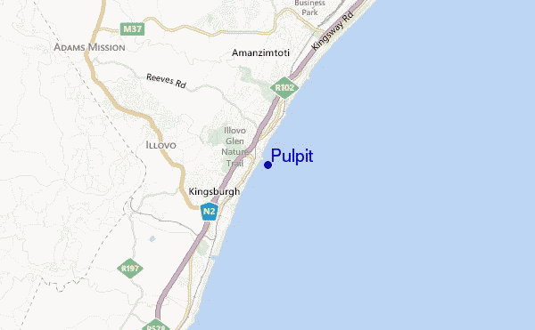 Pulpit location map