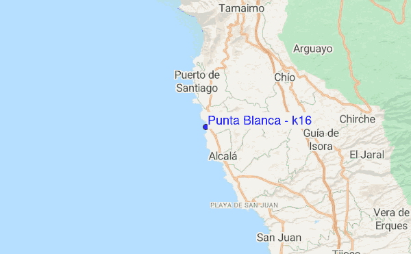 Punta Blanca - k16 location map