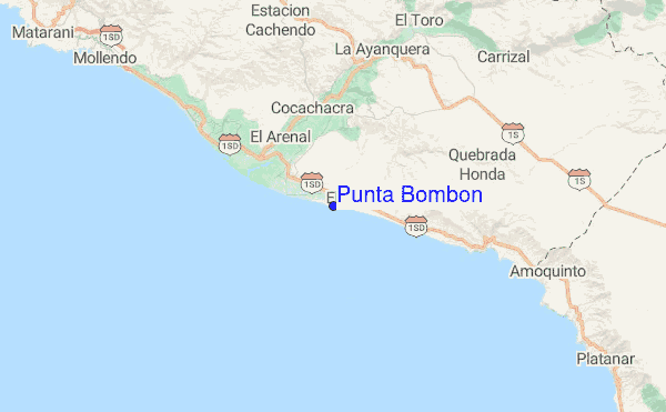 Punta Bombon Location Map