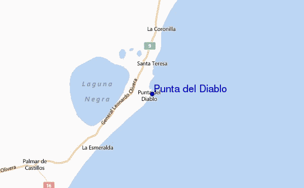 Punta del Diablo Location Map