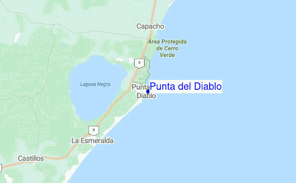 Punta del Diablo Location Map