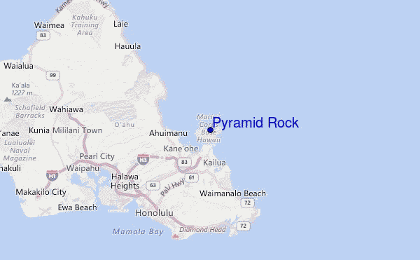 Pyramid Rock Location Map