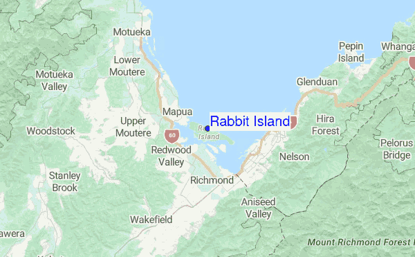 Rabbit Island Location Map