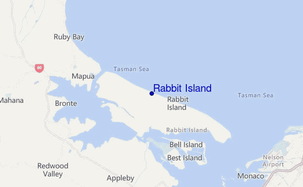 Rabbit Island location map