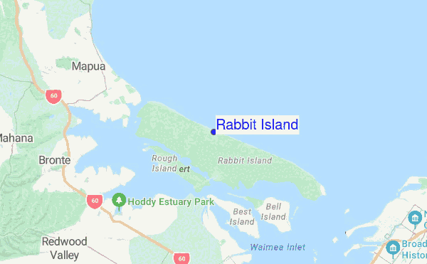 Rabbit Island location map