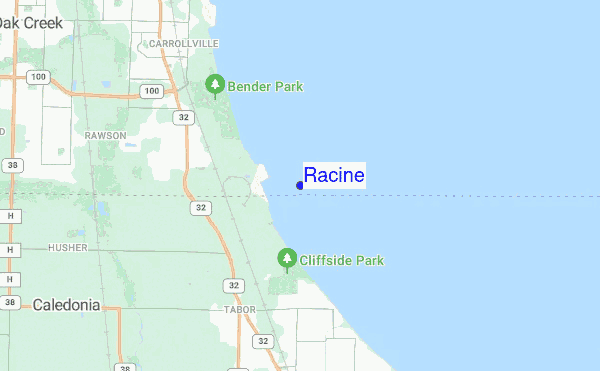 Racine location map