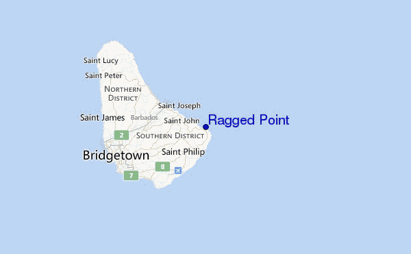 Ragged Point Location Map