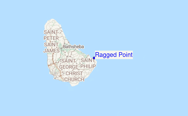 Ragged Point Location Map