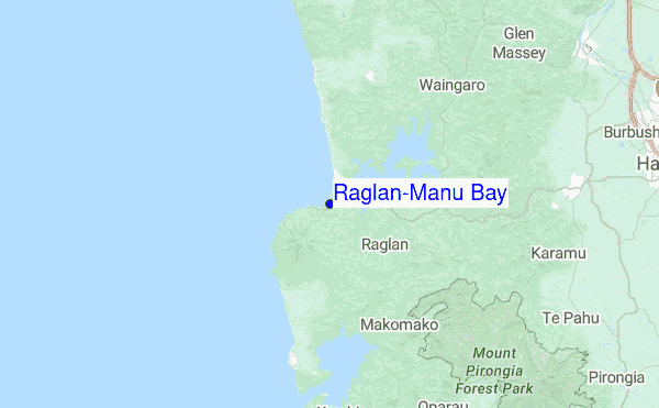 Raglan-Manu Bay Location Map