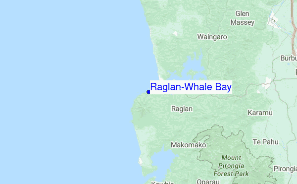 Raglan-Whale Bay Location Map
