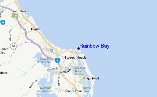 Rainbow Bay location map