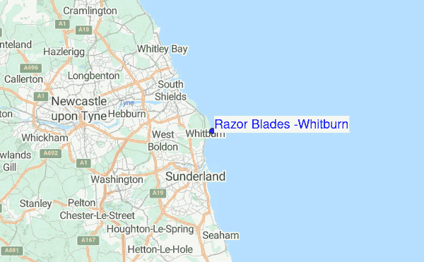 Razor Blades (Whitburn) Location Map