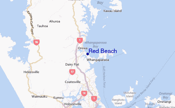Red Beach Location Map