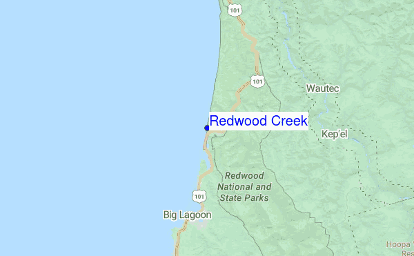 Redwood Creek Location Map