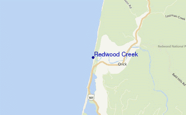 Redwood Creek location map