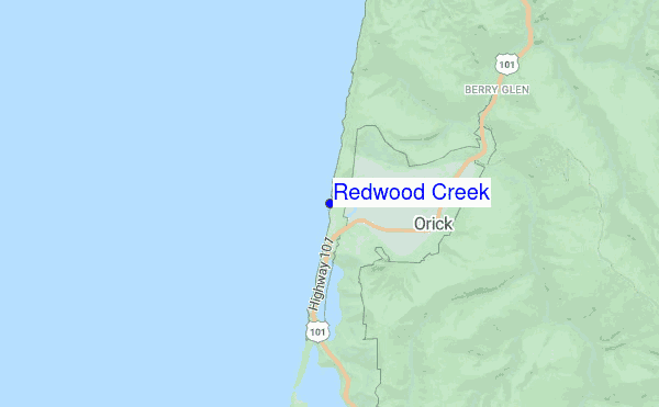 Redwood Creek location map