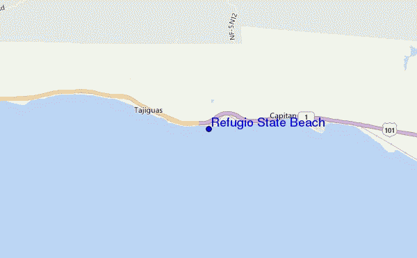 Refugio State Beach location map