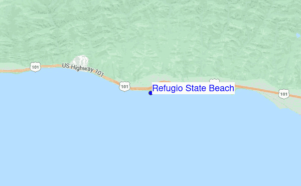 Refugio State Beach location map