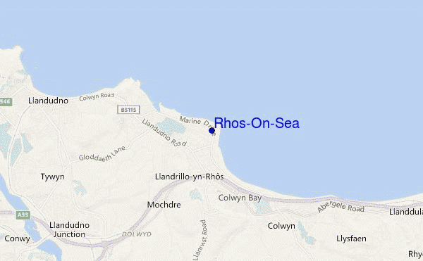 Rhos-On-Sea location map
