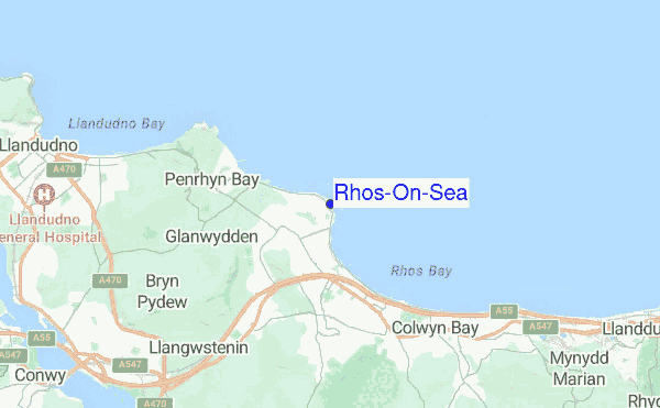 Rhos-On-Sea location map