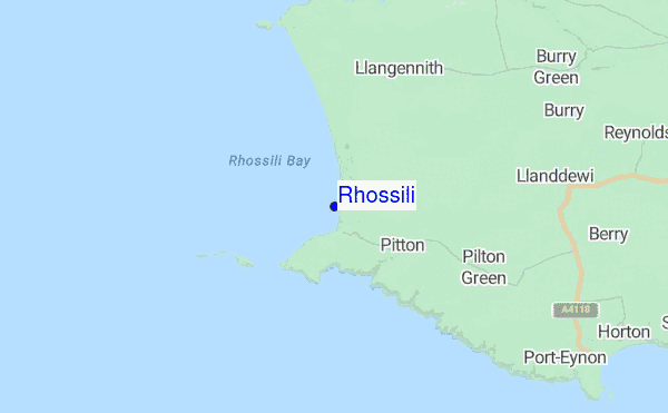 Rhossili location map