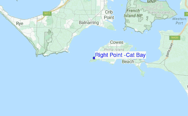Right Point (Cat Bay) Location Map