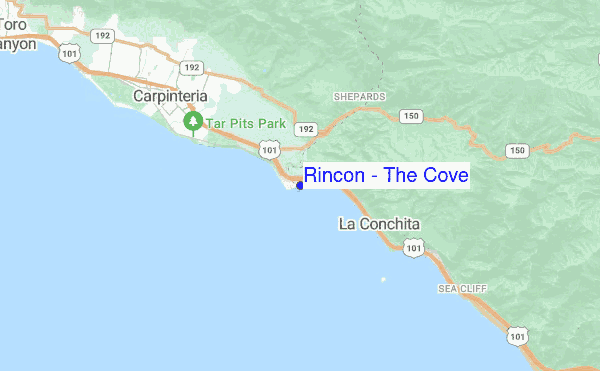 Rincon - The Cove location map