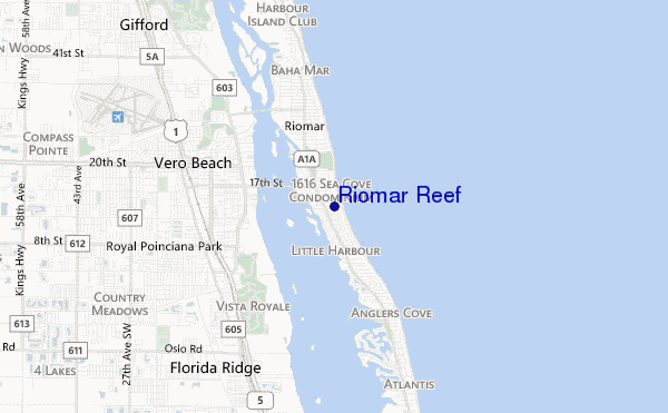 Riomar Reef location map