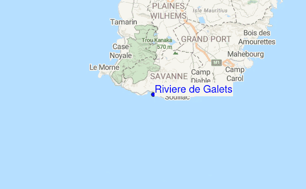 Riviere de Galets Location Map
