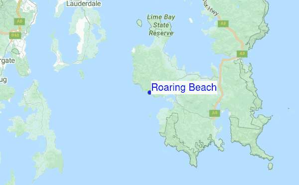 Roaring Beach Location Map