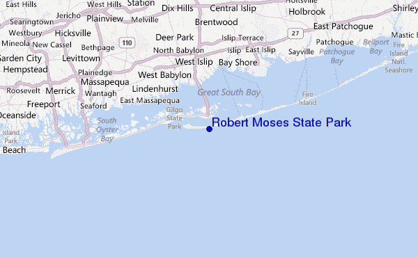 Robert Moses State Park Location Map