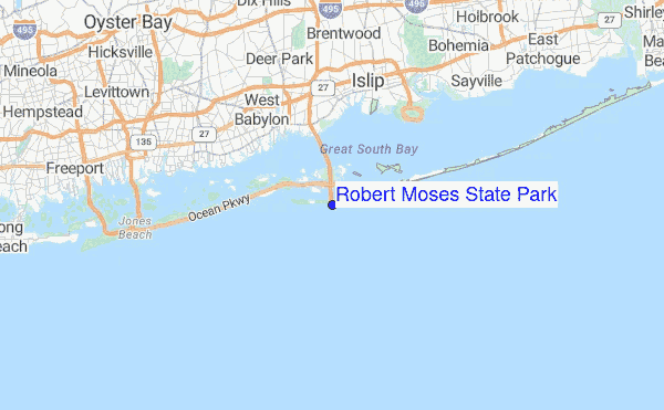 Robert Moses State Park Location Map