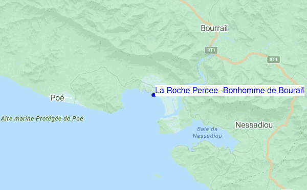 La Roche Percee (Bonhomme de Bourail) location map