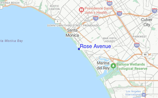 Rose Avenue location map