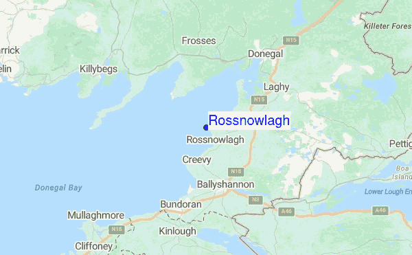Rossnowlagh Location Map