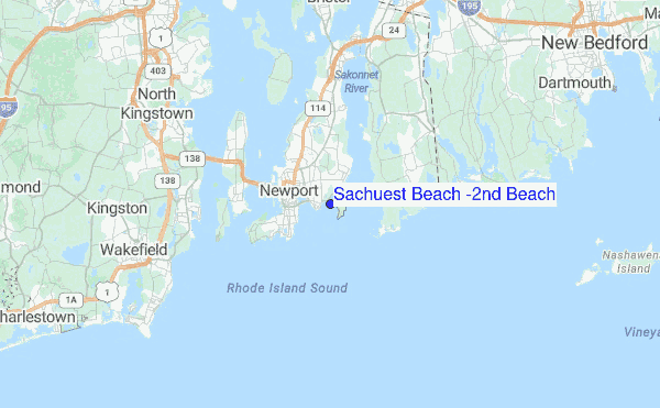Sachuest Beach (2nd Beach) Location Map