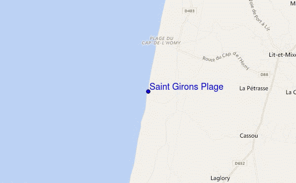 Saint Girons Plage location map