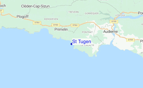 St Tugen location map