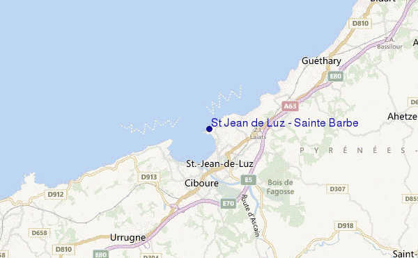 St Jean de Luz - Sainte Barbe location map