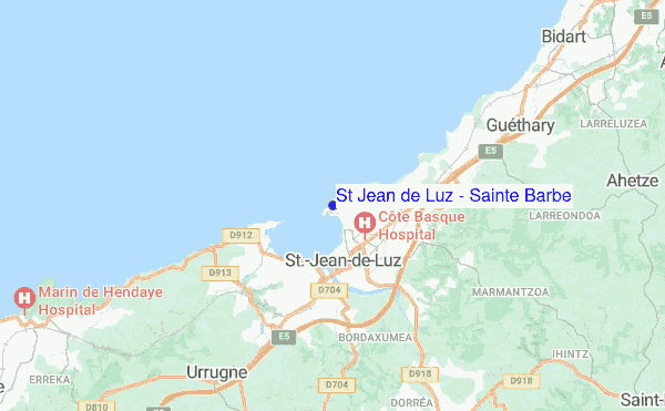 St Jean de Luz - Sainte Barbe location map